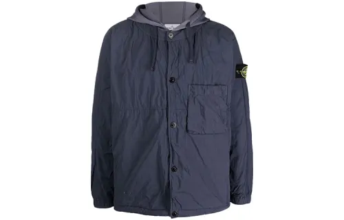 STONE ISLAND Jackets Men's Navy Blue Hooded Moderate Other
