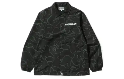 Bape Text Code Camo Coach Jacket