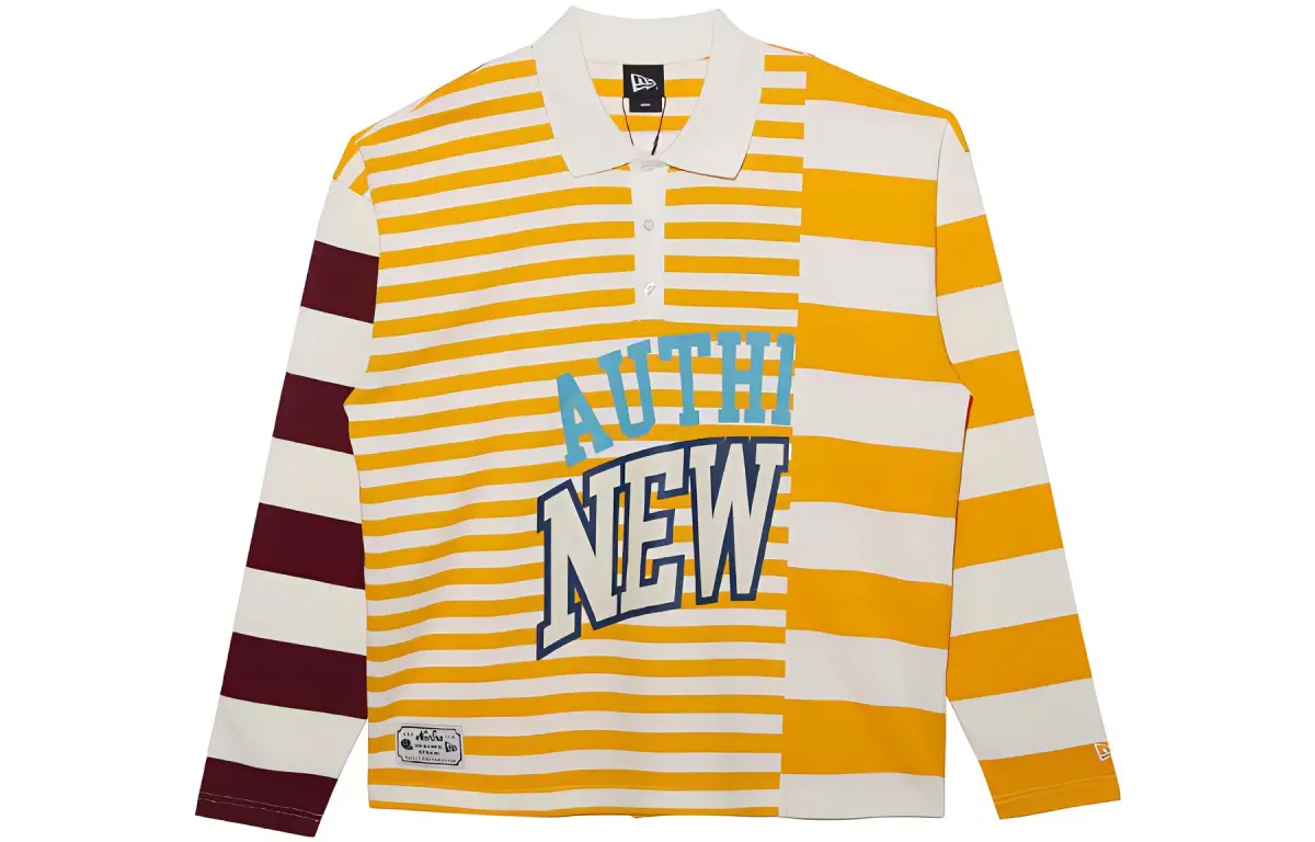 New Era Polo Shirts Unisex Yellow Lapel Moderate Straight Fit