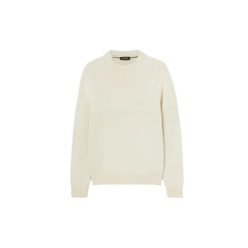 Loro Piana Sweaters Men's White Crew Neck Moderate Other