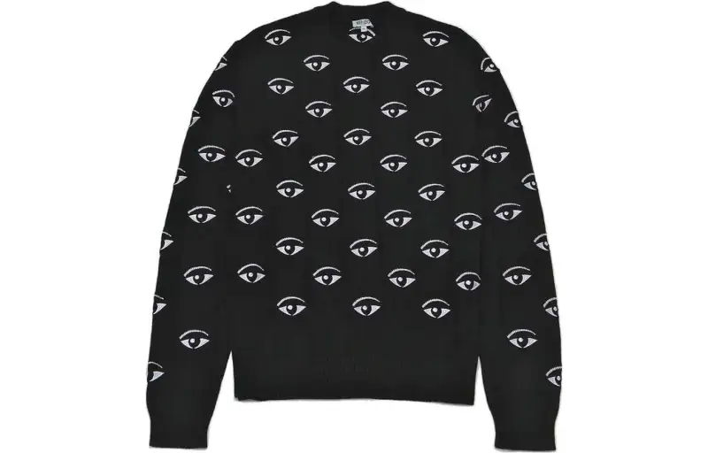 KENZO Sweaters Men's Black Crew Neck Moderate Other