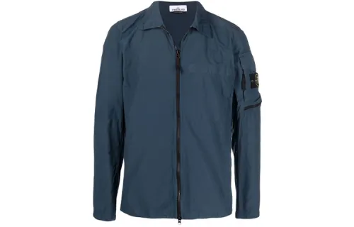 STONE ISLAND Jackets Men's Blue Lapel Moderate Other