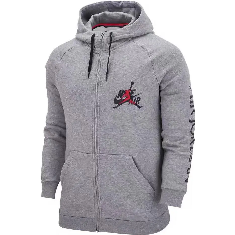Jordan Jackets Men's Gray Hooded Thickened Other