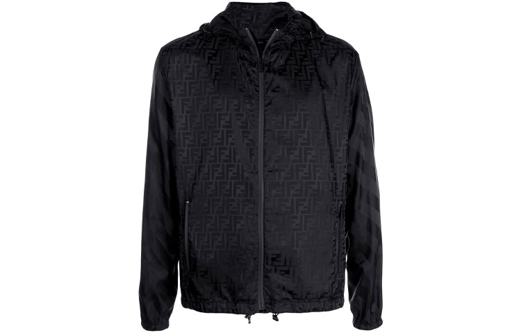 Мужская куртка Fendi Windbreaker Jacket (черная)