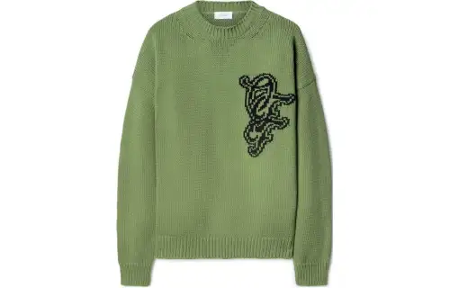 OFF WHITE Logo intarsia Crewneck Jumper
