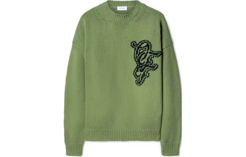 OFF WHITE Logo intarsia Crewneck Jumper
