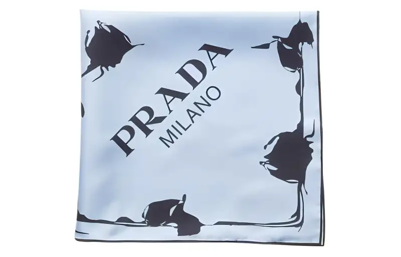 PRADA Silk Scarves Women's Blue