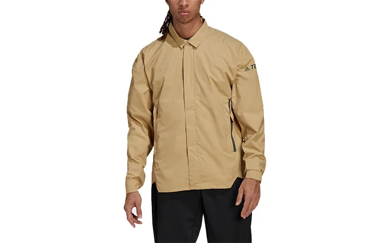 Adidas MYSHELTER Jackets Men's Khaki Lapel Moderate Other