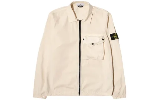 STONE ISLAND Jackets Men's Ecru Lapel Moderate Other