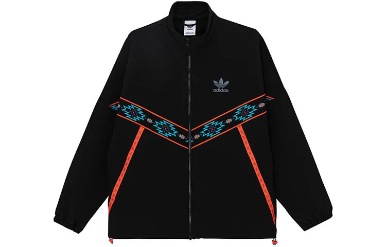 Adidas Originals Jackets Men's Black Stand Collar Moderate Other