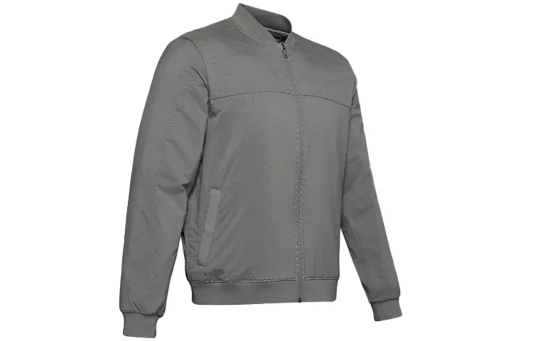 Under Armour ColdGear Jackets Men's Gray Green Baseball Collar Moderate Other