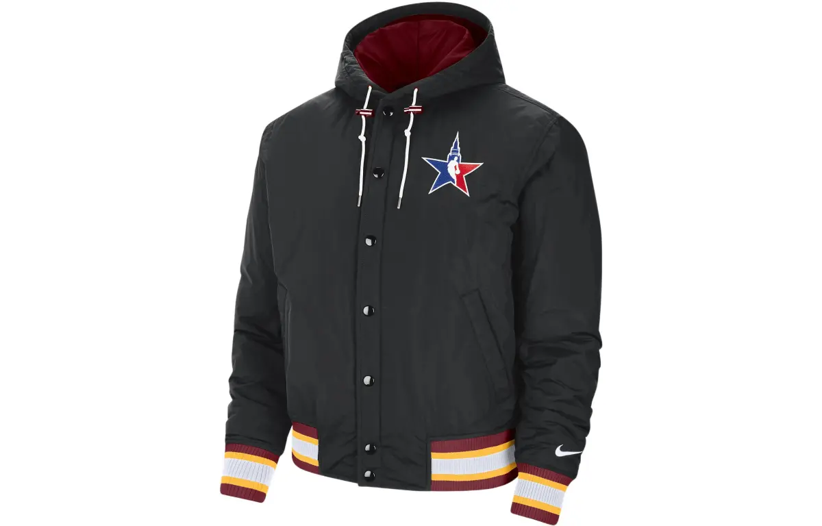 Nike Jackets Men's Black Hooded Thickened Other