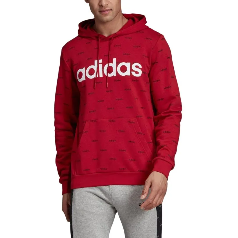 Adidas LINEAR GRAPHIC HOODIE Sweatshirt Men's Chestnut