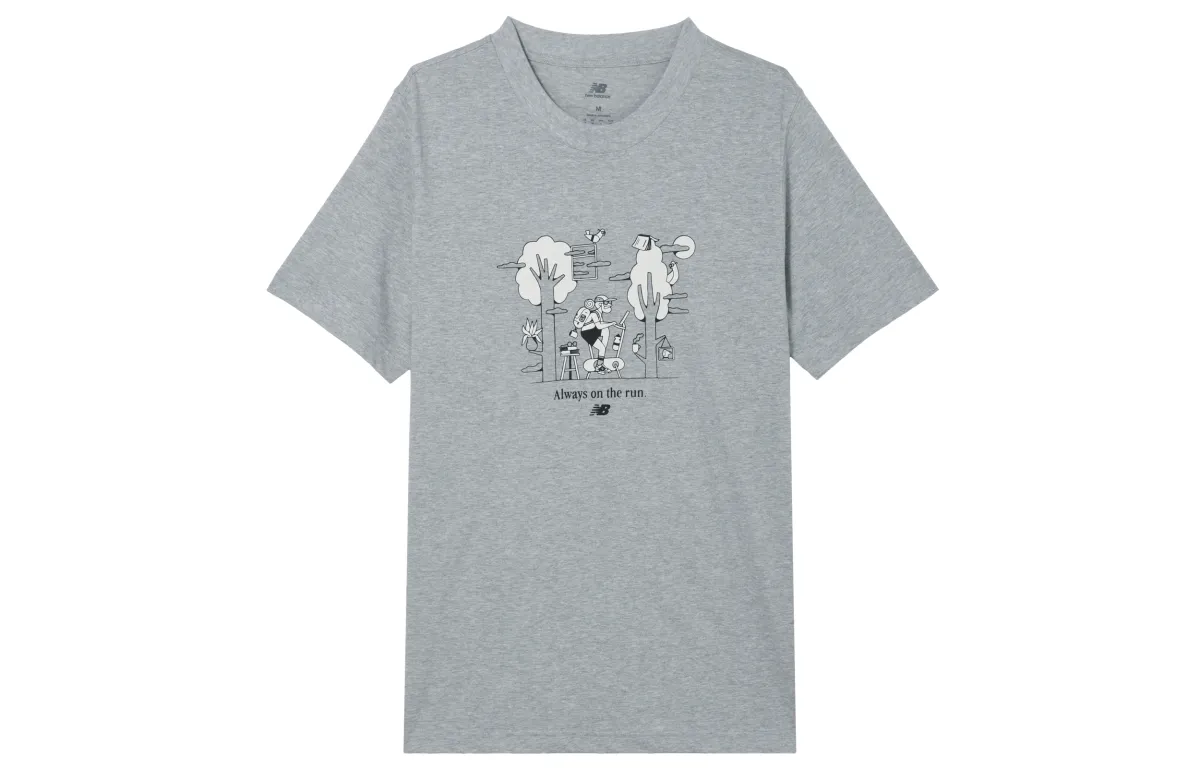 New Balance T Shirt Men's Silver Gray