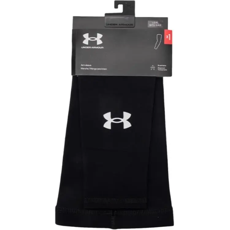 Under Armour Polyester, Elastane Sun Protection Sleeves Unisex Black