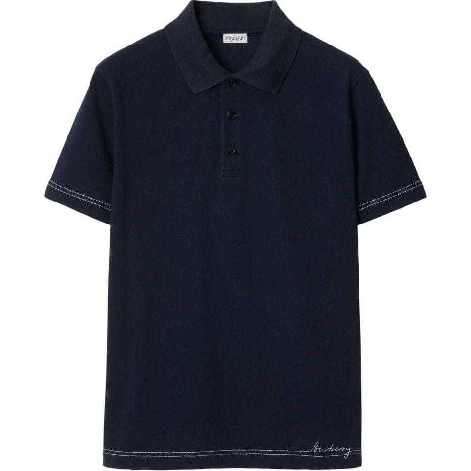 Мужская футболка Polo Burberry Burberry SS24 LogoPolo (темно-синий)
