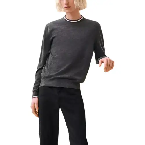 HERMES FW24 Knitwear Men's Charcoal Gray