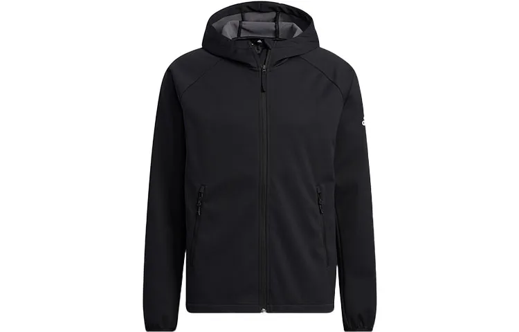 Adidas Jackets Men's Black Hooded (Non-detachable) Moderate Straight Fit