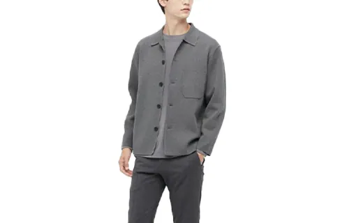 UNIQLO Jackets Men's Lead Gray Lapel Moderate Other