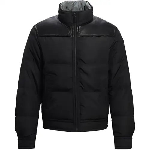 PRADA Jackets Men's Black Stand Collar Moderate Other