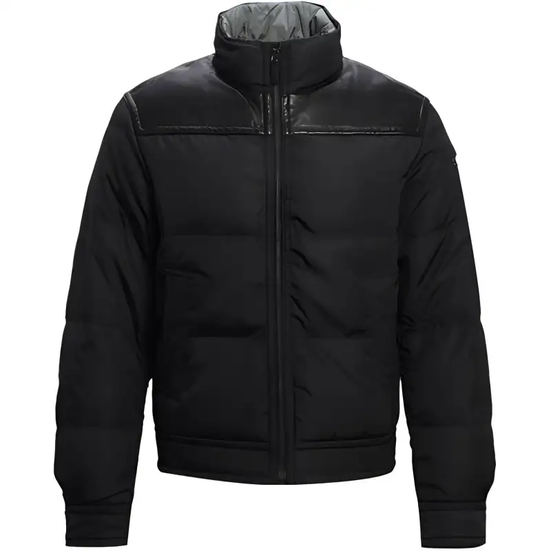 PRADA Jackets Men's Black Stand Collar Moderate Other