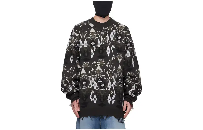 Vetements Sweaters Men's Green Crew Neck Moderate Other