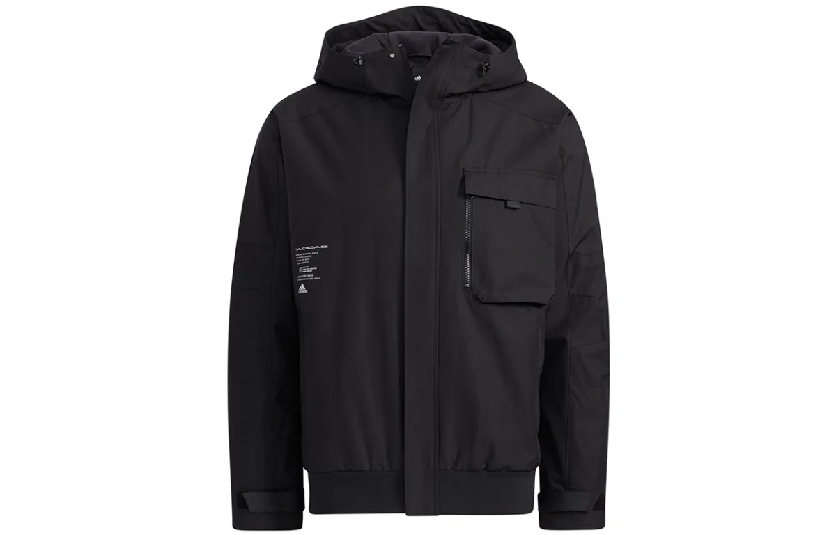 Adidas Jackets Men's Black Hooded Moderate Other