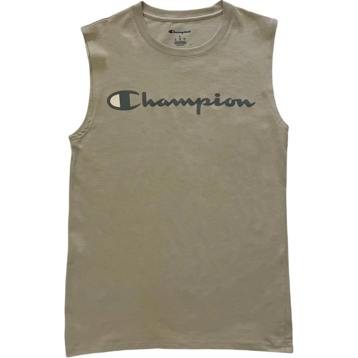 Champion Tank Tops Men's Green Crew Neck Moderate Other