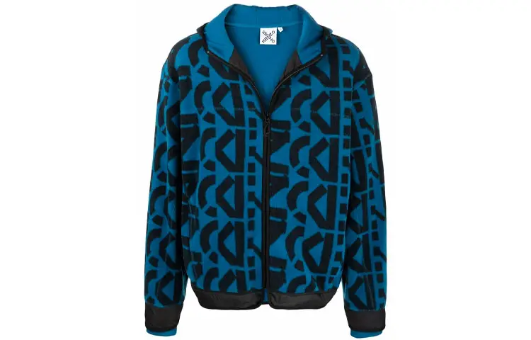 KENZO Allover Monogram Zipped Hoodie