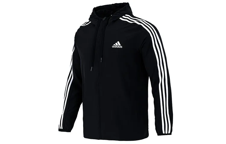 Adidas Essential Jackets Men's Black Hooded (Non-detachable) Moderate