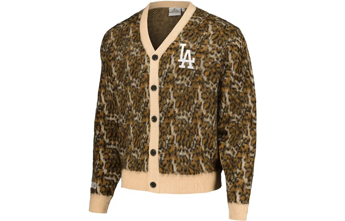 MLB x PLEASURES Los Angeles Dodgers PLEASURES FW23 Sweater Men's Brown