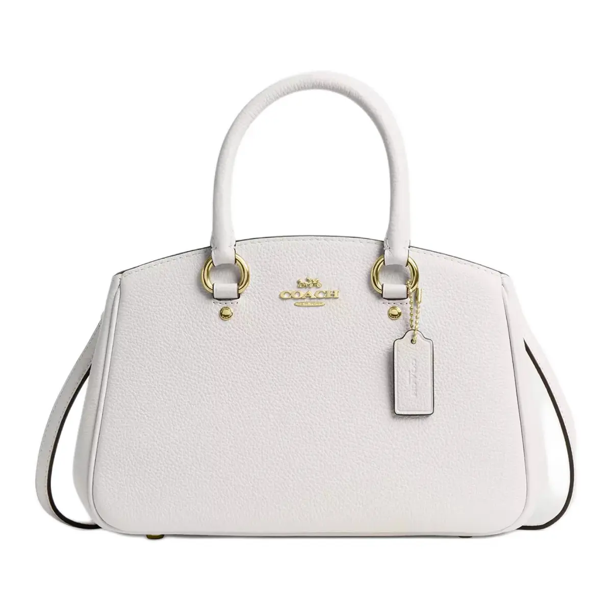 COACH Pebbled Leather Tote Bag, Shopping Bag, Shoulder Bag, Handbag Large Women's White