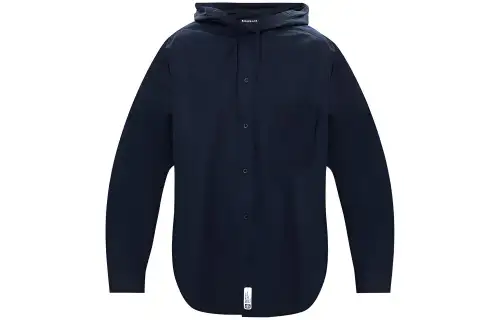Balenciaga Jackets Men's Navy Blue Hooded Moderate Other