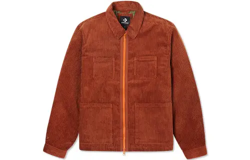 Converse Jackets Unisex Fir Wood Red Brown Lapel Moderate Workwear
