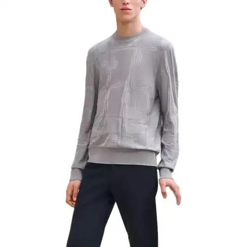 HERMES Jeu De Points Harnais Sweater Men's Flint