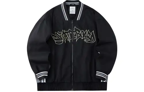 ANTA Jackets Unisex Black Baseball Collar Moderate Other