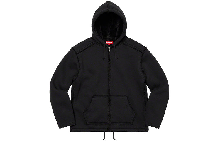 Куртка Supreme FW21 Week 18 Faux Shearling Hooded Jacket (бежевая)