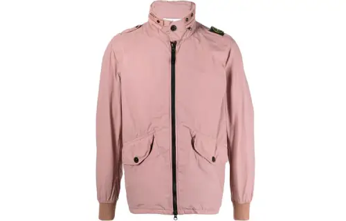 STONE ISLAND Jackets Men's Pink Stand Collar Moderate Other