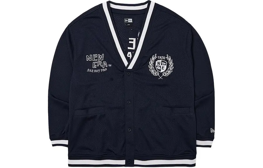 New Era Knitwear Unisex Navy Blue Crew Neck Moderate