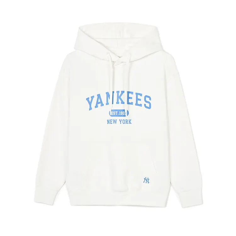 MLB Sweatshirts Unisex Cream Hooded (Non-detachable) Moderate