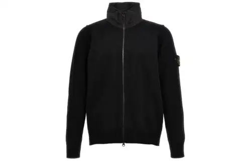 STONE ISLAND Compass patch Zip up Cardigan