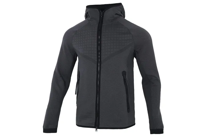Nike Jackets Men's Gray Hooded Thickened Other