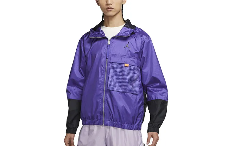 Jordan Jackets Men's Purple Hooded Moderate Other