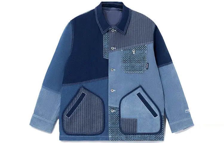 Li Ning Skateboard Jackets Men's Blue Lapel Moderate Other