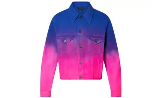 LOUIS VUITTON Cropped Gradient Denim Jacket