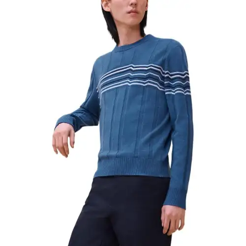 HERMES FW24 Knitwear Men's Marble Blue