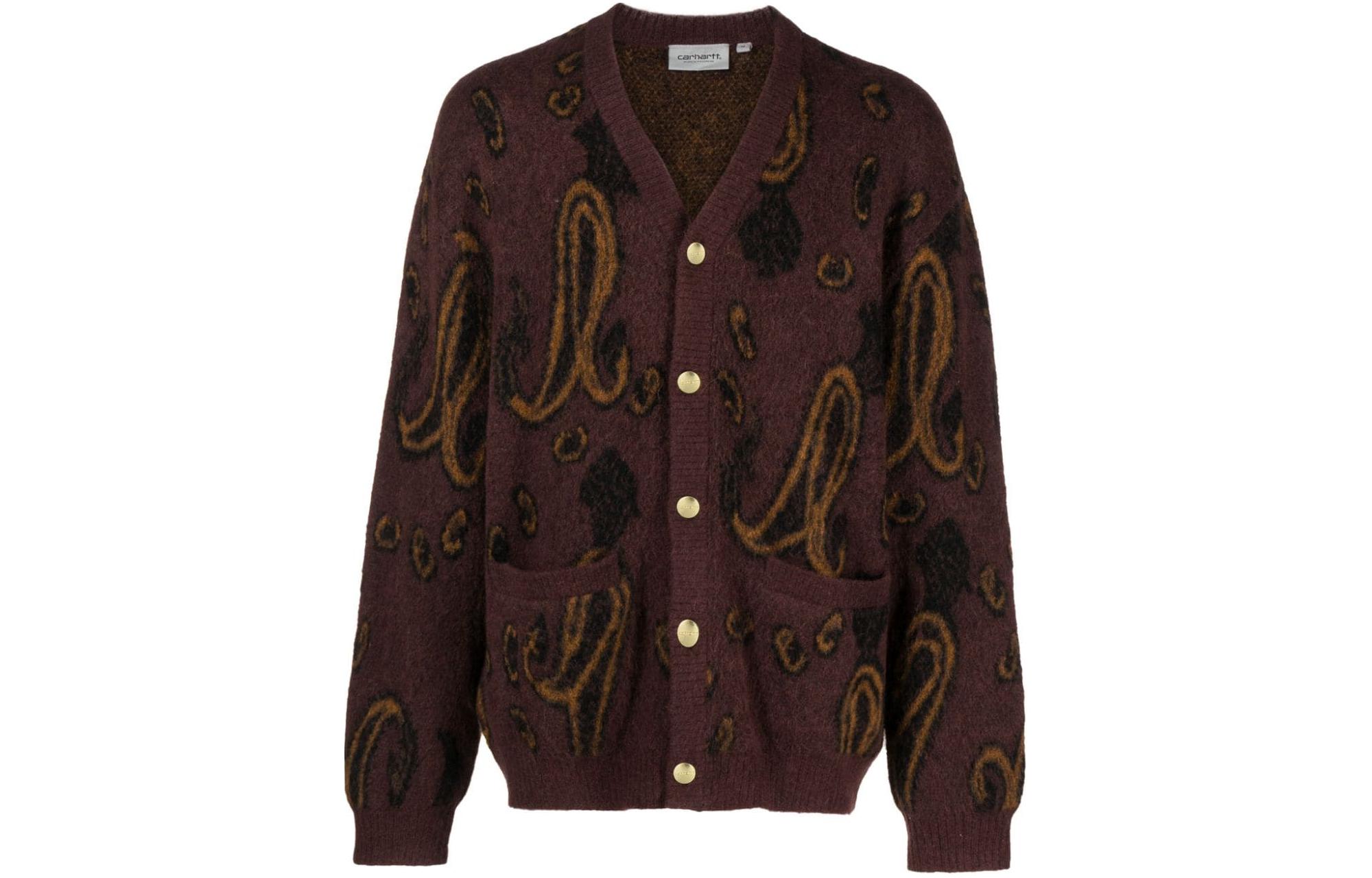 Мужской кардиган Carhartt (бордовый)