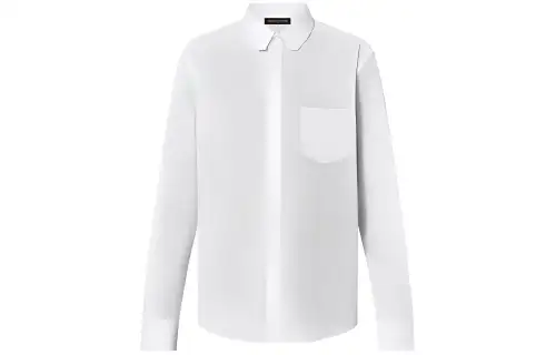 LOUIS VUITTON Embroidered Long-Sleeved Cotton Shirt