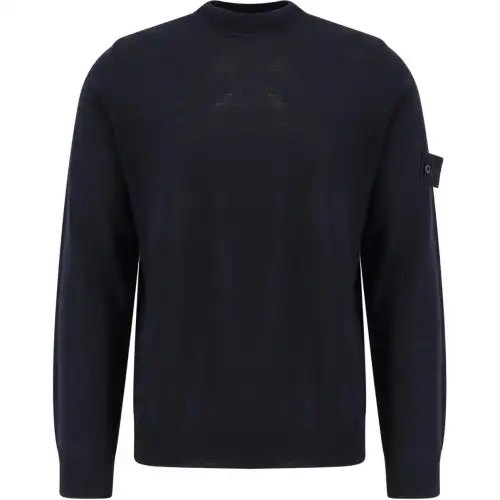 STONE ISLAND Logo Patch Crewneck Jumper