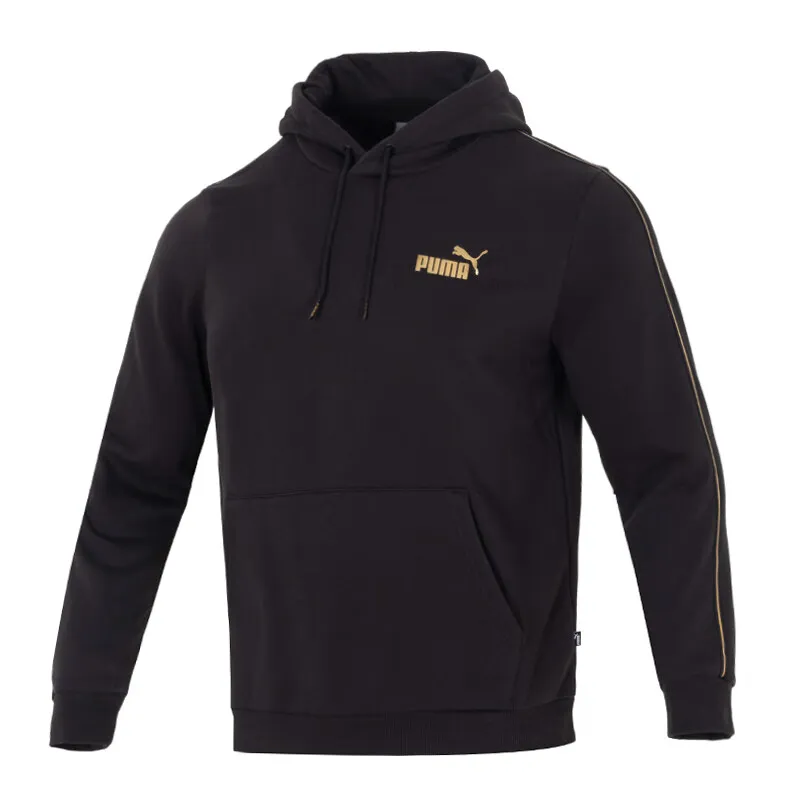 PUMA Sweatshirts Men's Black Hooded Moderate Regular